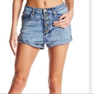 One Teaspoon Lovers Button Fly Jean Shorts Size 26
